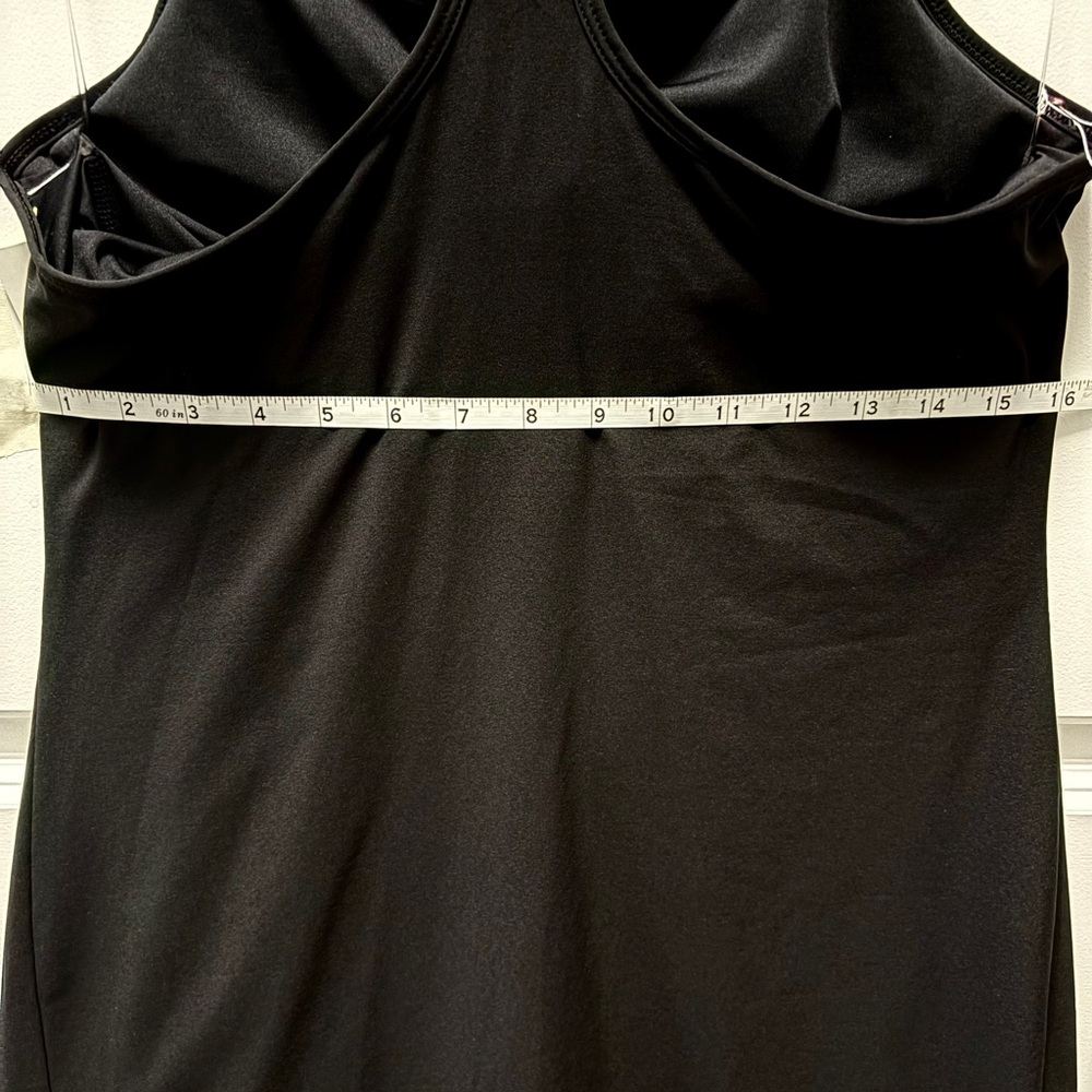 NWT- Black Athletic Dress with Adjustable Straps & Inner Liner w/Shorts - Picture 7 of 16